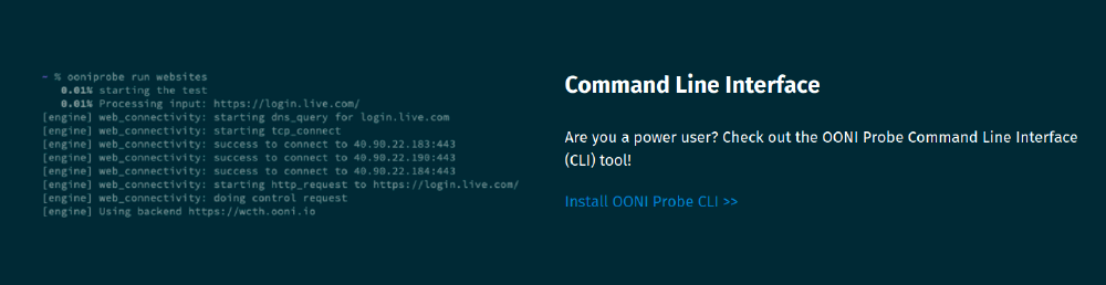 OONI Probe CLI